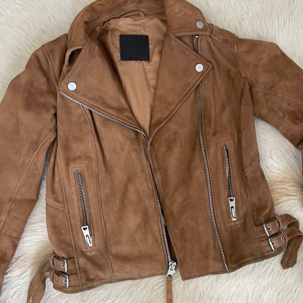 Abercrombie and Fitch thick real genuine suede Moro biker jacket